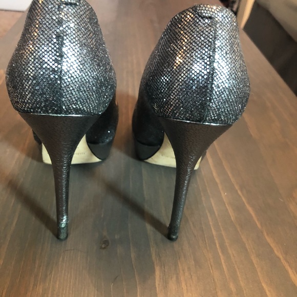 Silver Jimmy Choo Platform Heels - Picture 3 of 5